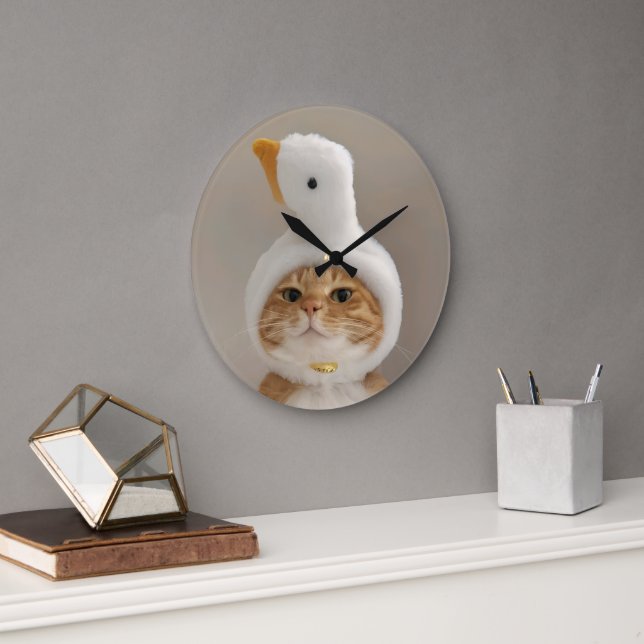 Adorable Cat  Large Clock (Office)
