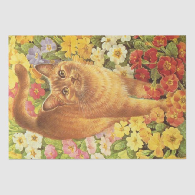 ADORABLE CAT PAINTED TISSUE PAPER (Front)