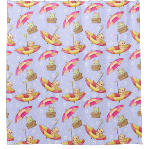 Adorable Cat Pattern Shower Curtain