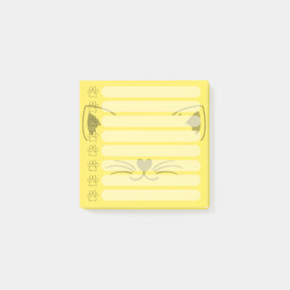 Adorable Cat Personalised Post-it Notes