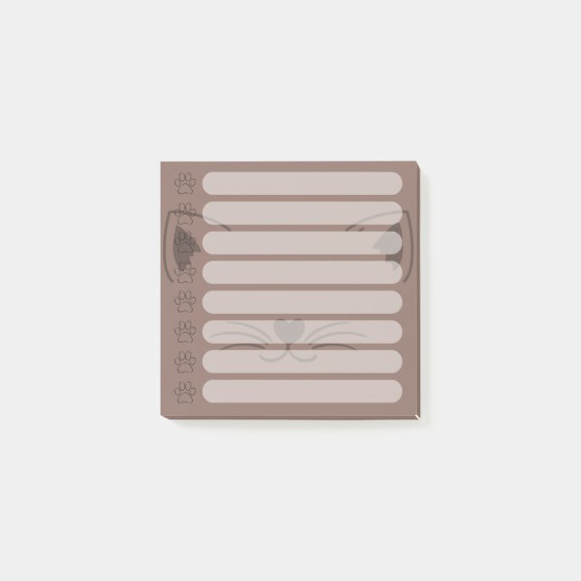 Adorable Cat Personalised Post-it Notes (Front)