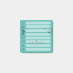Adorable Cat Personalised Post-it Notes
