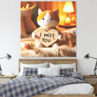 Adorable Cat Plush with Heartfelt Message
