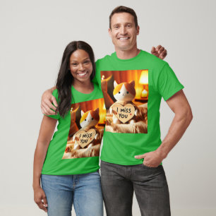 Adorable Cat Plush with Heartfelt Message T-Shirt