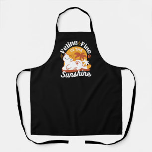 Adorable Cat Relaxing in the Sunshine – Summer Pet Apron