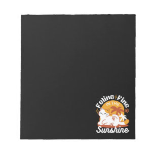 Adorable Cat Relaxing in the Sunshine – Summer Pet Notepad