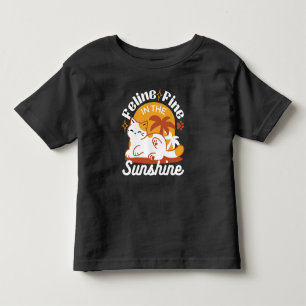 Adorable Cat Relaxing in the Sunshine – Summer Pet Toddler T-Shirt