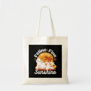 Adorable Cat Relaxing in the Sunshine – Summer Pet Tote Bag