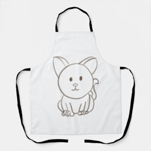 Adorable cat sketch apron