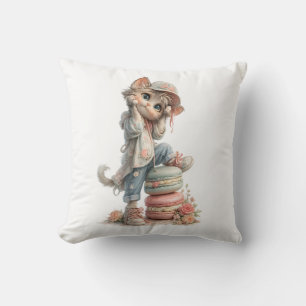 Adorable Cat & Sweets Home Decor Cushion
