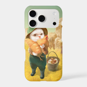 Adorable Cat with Hen on Farm