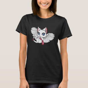 Adorable cat with wings angel Valentine s day kitt T-Shirt