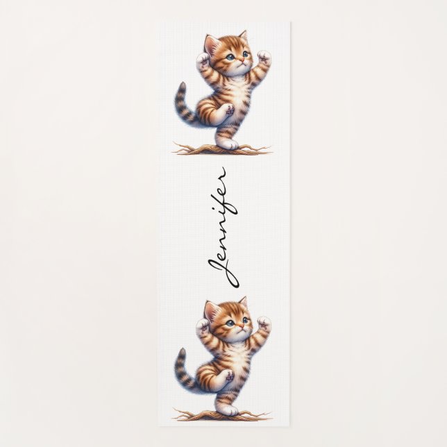 Adorable Cat Yoga Mat (Front)