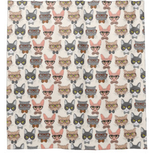 Adorable Cats Pattern Shower Curtain
