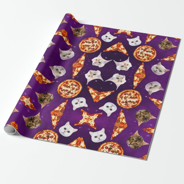 Adorable Cats Wrapping Paper (Unrolled)