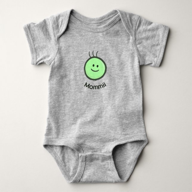 Adorable character baby bodysuit (Front)