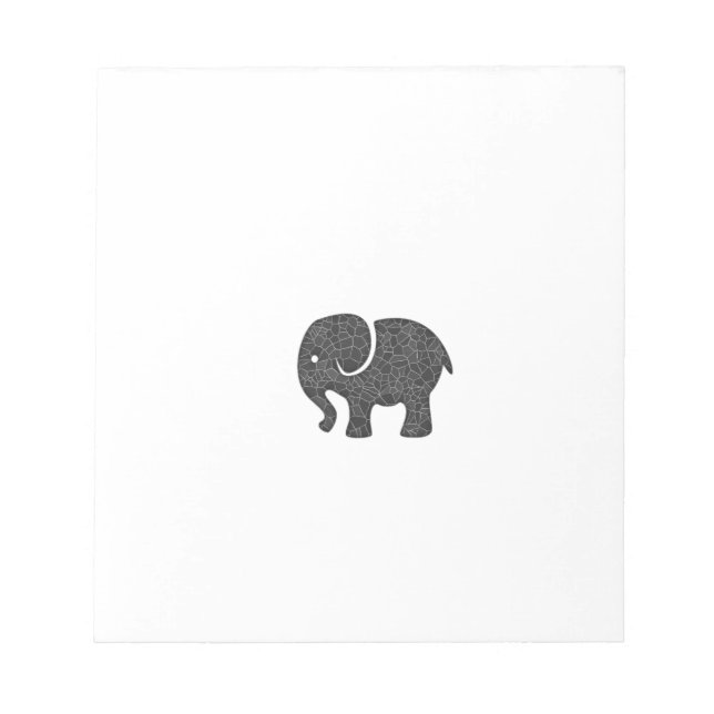 Adorable cheerful cute elephant notepad (Front)