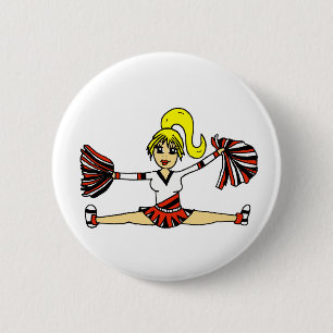 Adorable Cheerleader Button