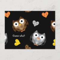 Adorable Chequered Hoot Owl Pattern