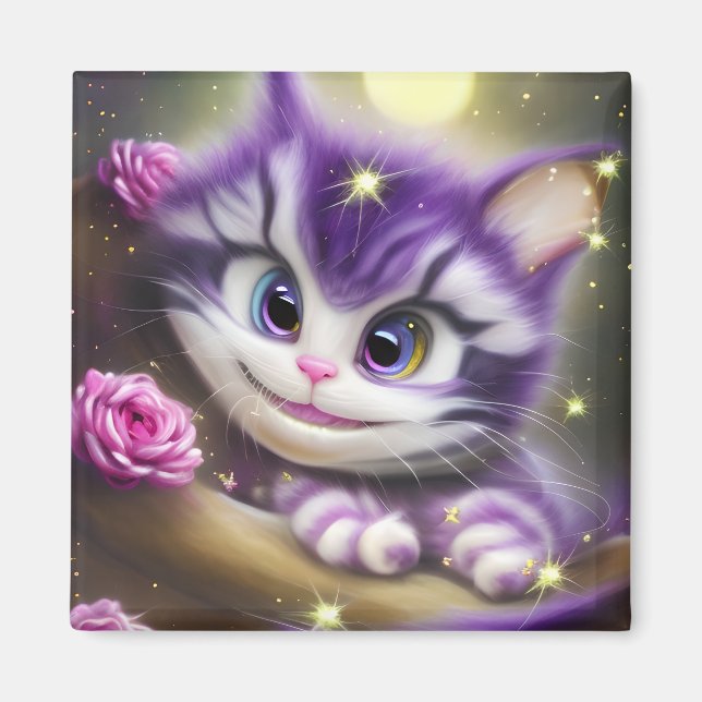 Adorable Cheshire Kitten Magnet (Front)