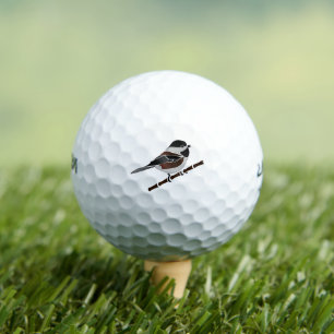 Adorable Chestnut Backed Chickadee Bird Golf Balls