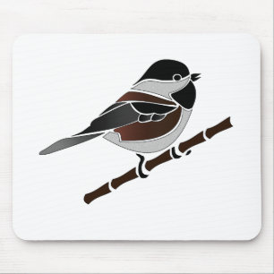 Adorable Chestnut Backed Chickadee Bird Mouse Mat