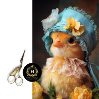 Adorable Chick Bonnet Spring Crafts Decoupage 