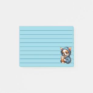 Adorable Chihuahua Drinking Coffee from Cup Post-it Notes