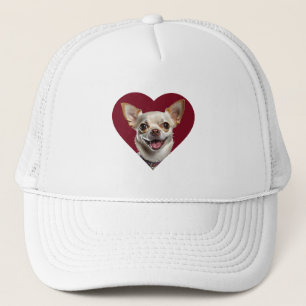 Adorable Chihuahua in Heart Shape Design Trucker Hat