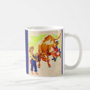 adorable children with adorable cow coffee mug