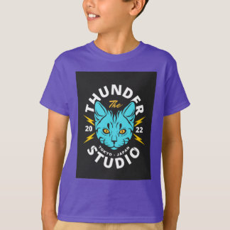 Adorable Child's Cat Print T-Shirt - Soft & Stylis