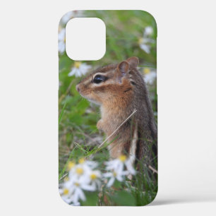 Adorable Chipmunk in flowers iPhone 12 Case