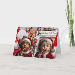 Adorable Christmas Babies Holiday Card 