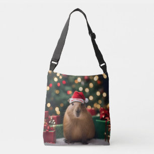 Adorable Christmas Capybara, Crossbody Bag