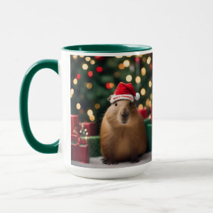 Adorable Christmas Capybara, Mug