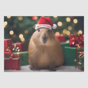 Adorable Christmas Capybara, Tissue Paper