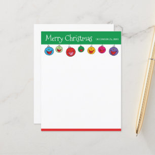 Adorable Christmas Cartoon Ornament Illustration