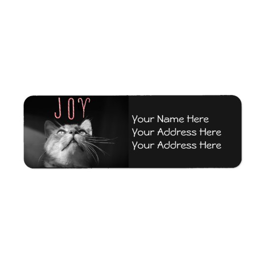 Adorable Christmas Cat Return Address Label