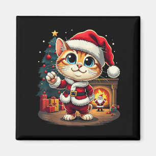 Adorable Christmas Cat Santa Claus Lovely Xmas Kit Magnet