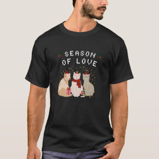 Adorable Christmas Cats in Holiday Spirit T-Shirt