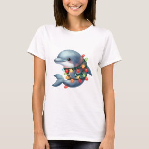 Adorable Christmas Dolphin T-Shirt
