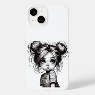 Adorable Christmas Girl with Pout - Cute Gift Idea Case-Mate iPhone 14 Case