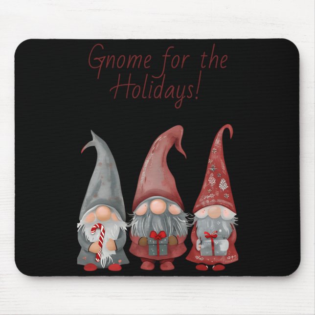 Adorable Christmas Gnomes With Holiday Cheer T Shi Mouse Mat (Front)