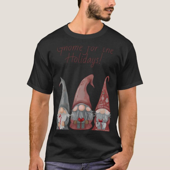 Adorable Christmas Gnomes With Holiday Cheer T Shi T-Shirt (Front)