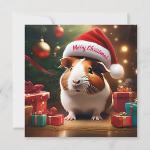 Adorable Christmas Guinea Pig,