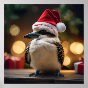 Adorable Christmas Kookaburra, Poster