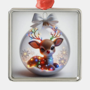 Adorable Christmas Ornament With Festive Reindeer