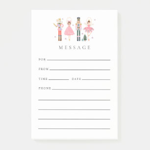 Adorable Christmas Pink Nutcracker Desk Message Post-it Notes