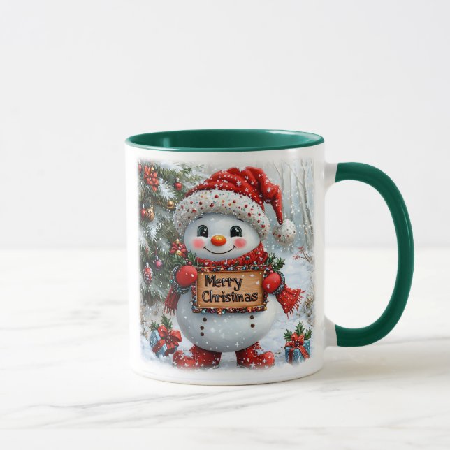 Adorable Christmas Snowman Mug (Right)