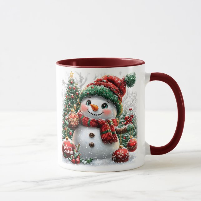 Adorable Christmas Snowman Mug (Right)